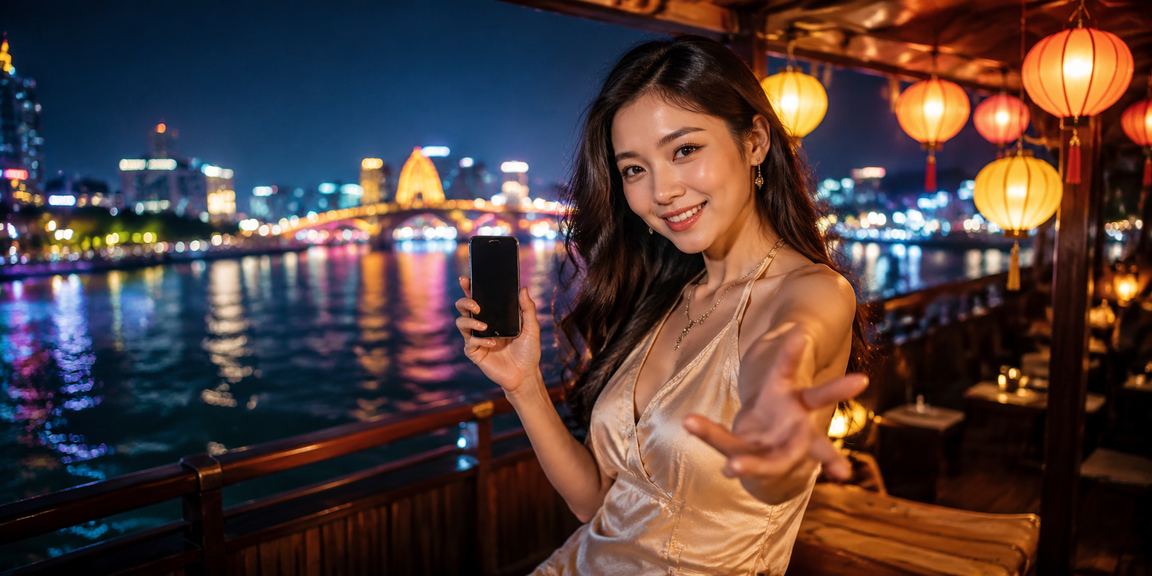 Người dùng tại Đà Nẵng truy cập nền tảng cá cược trực tuyến trên điện thoại dưới ánh đèn lồng